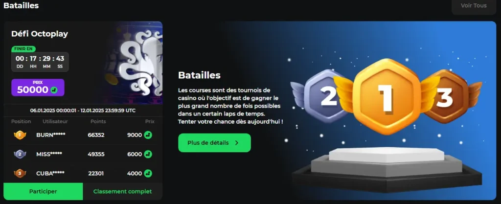 Tournois quotidiens de Betify Casino